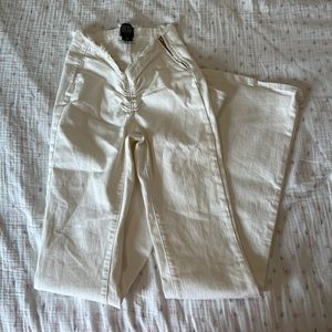 BDG white flare pants